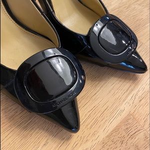 Michael Kors black patent 7, fair condition